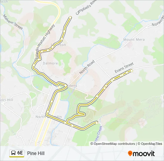 6E Bus Line Map