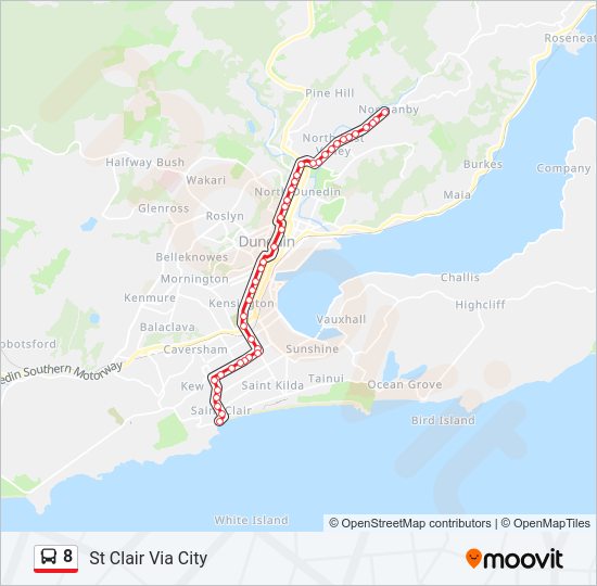 8 bus Line Map