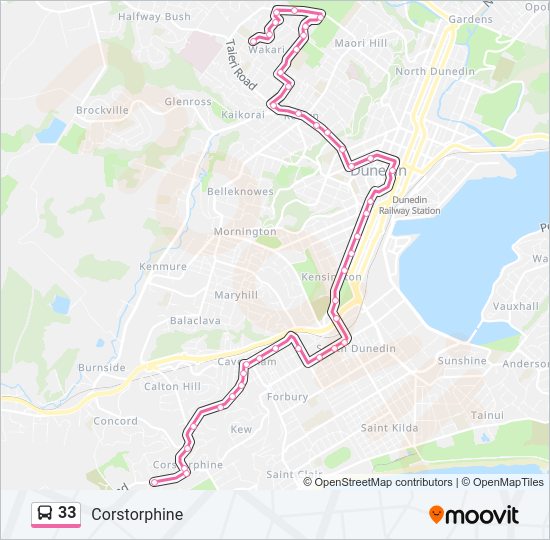 33 Bus Line Map