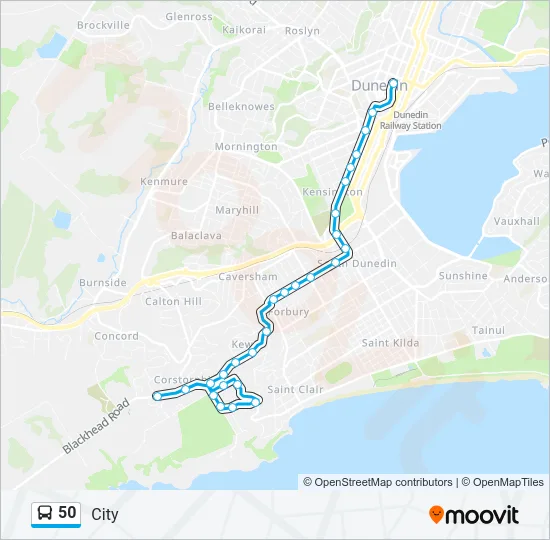 50 Bus Line Map