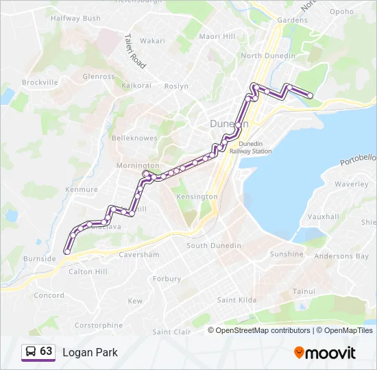 63 Bus Line Map
