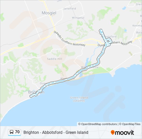 70 bus Line Map