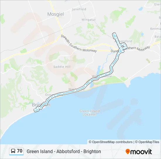 70 Bus Line Map