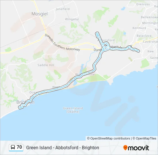 70 Bus Line Map
