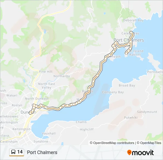 14 Bus Line Map