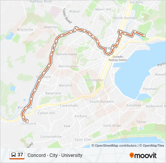 37 Bus Line Map