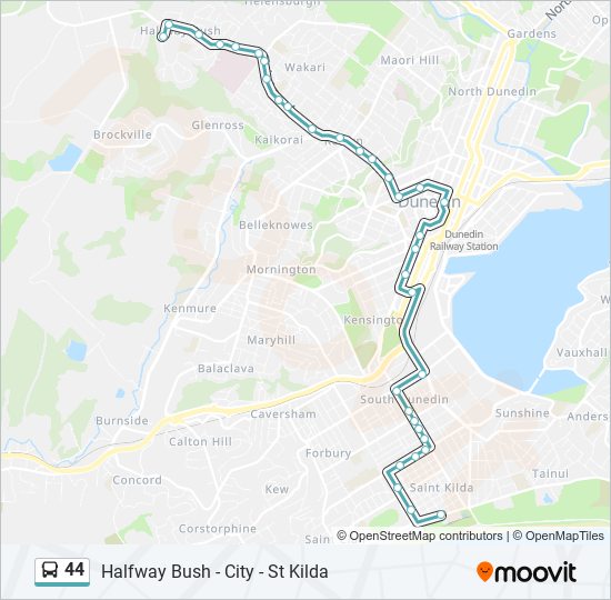 44 bus Line Map