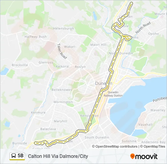 5B Bus Line Map