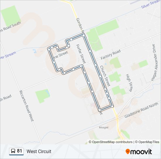 81 bus Line Map