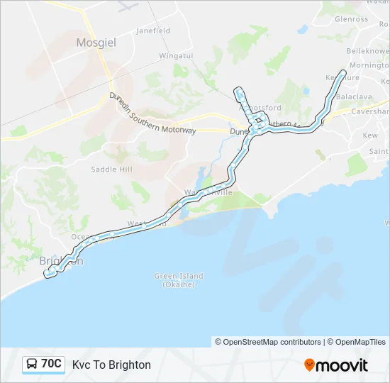 70C Bus Line Map