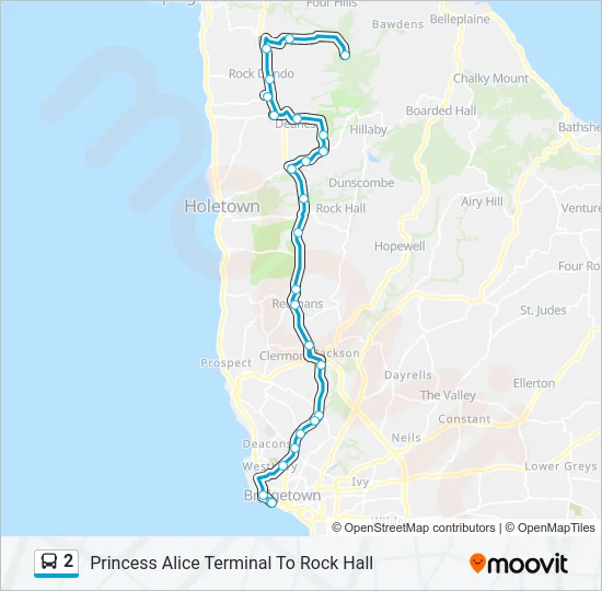 2 Bus Line Map