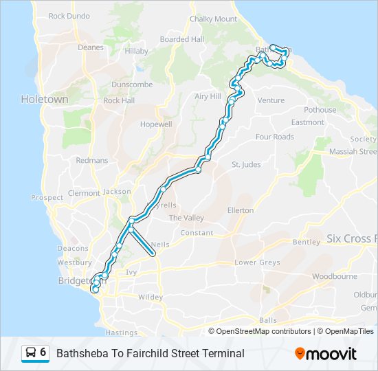 6 Bus Line Map