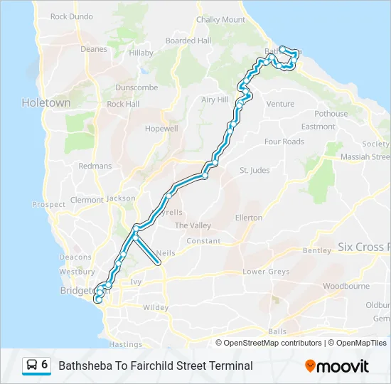 6 Bus Line Map