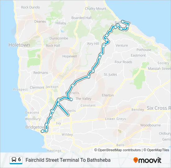 6 Bus Line Map