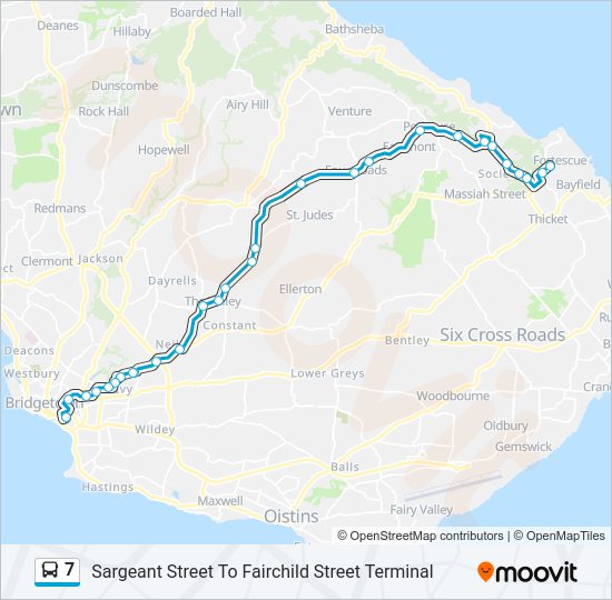 7 Bus Line Map