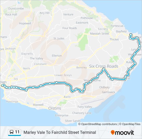 11 Bus Line Map