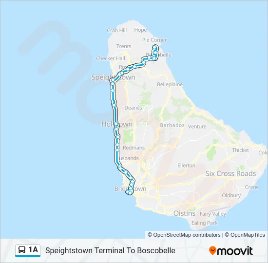1A Bus Line Map