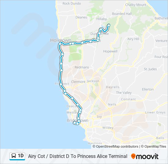 1D Bus Line Map