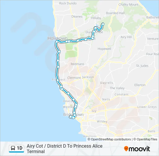 1D Bus Line Map