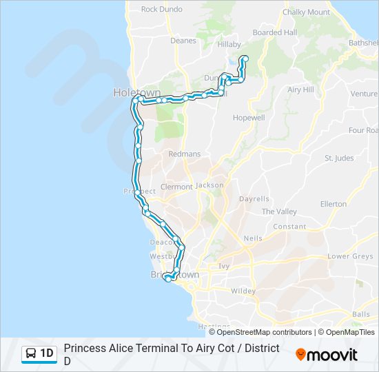 1D Bus Line Map