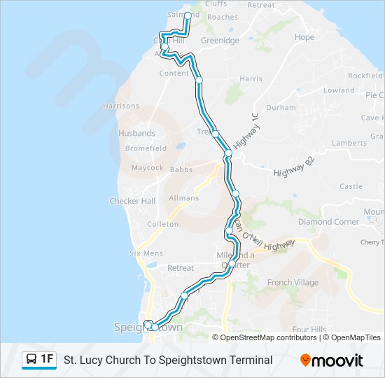 1F Bus Line Map