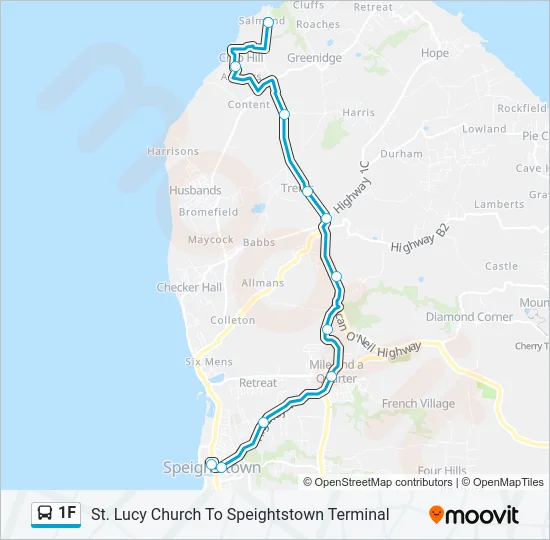 1F Bus Line Map