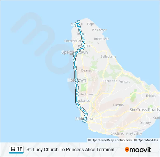 1F Bus Line Map
