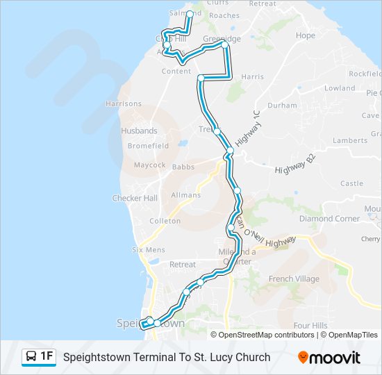 1F Bus Line Map