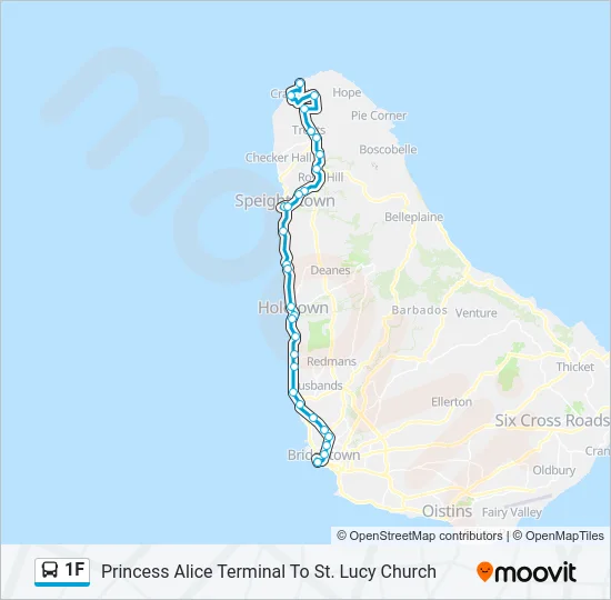 1F Bus Line Map