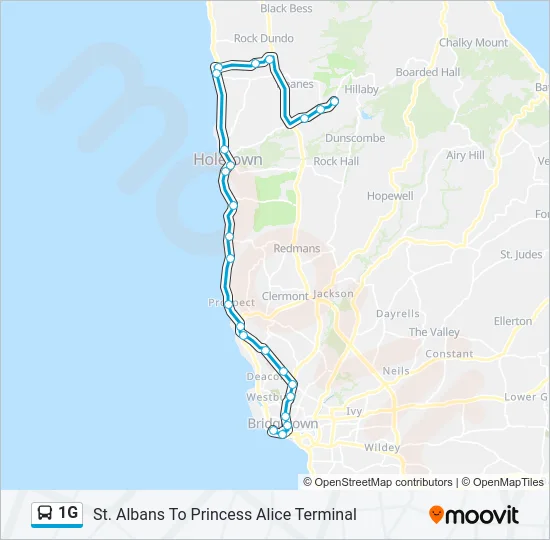 1G Bus Line Map
