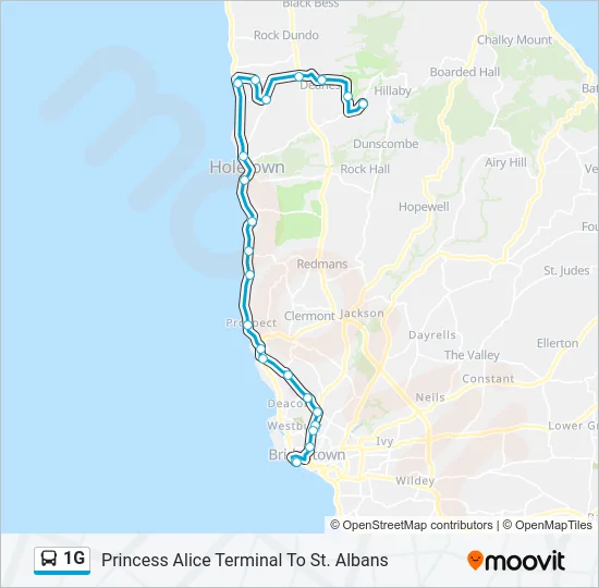 1G Bus Line Map