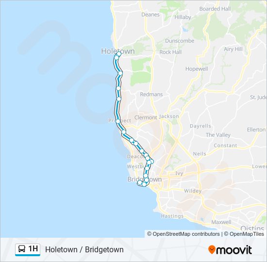 1H bus Line Map