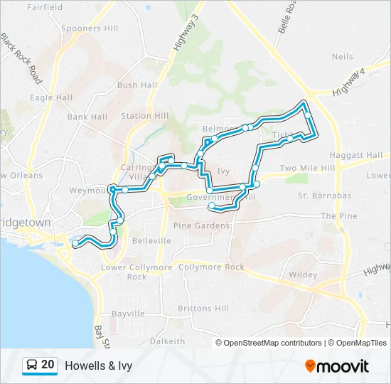 20 Bus Line Map