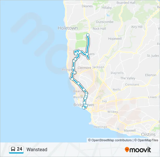 24 Bus Line Map