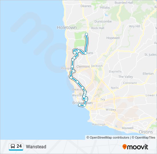 24 Bus Line Map