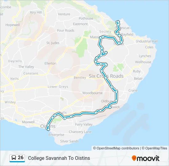 26 Bus Line Map
