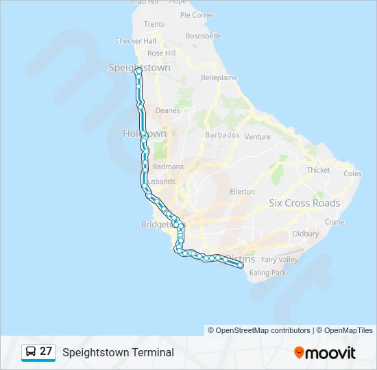 27 Bus Line Map