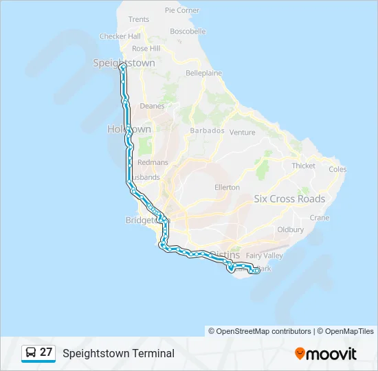27 Bus Line Map