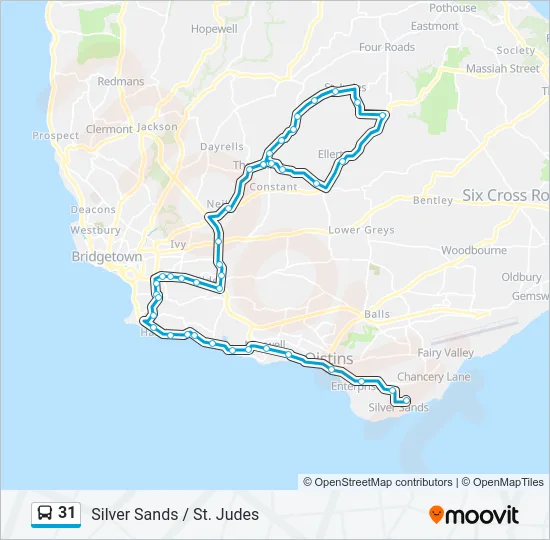 31 Bus Line Map