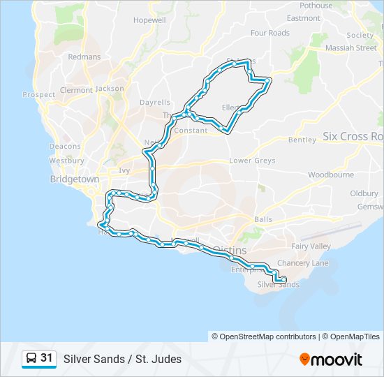 31 bus Line Map