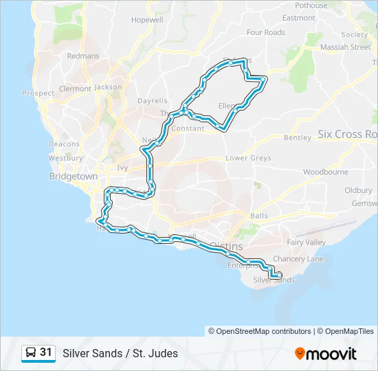 31 Bus Line Map