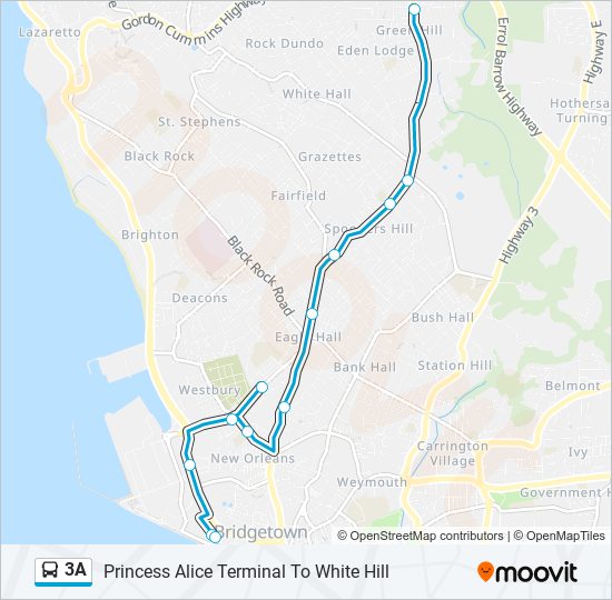 3A bus Line Map