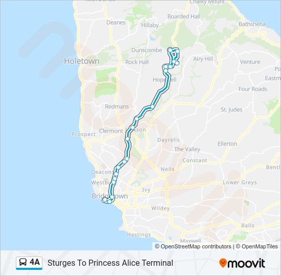 4A Bus Line Map