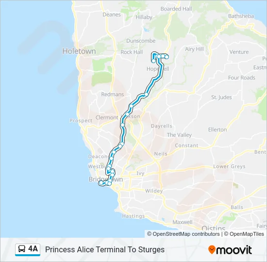 4A Bus Line Map