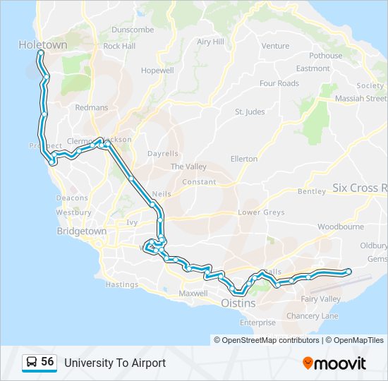 56 Bus Line Map