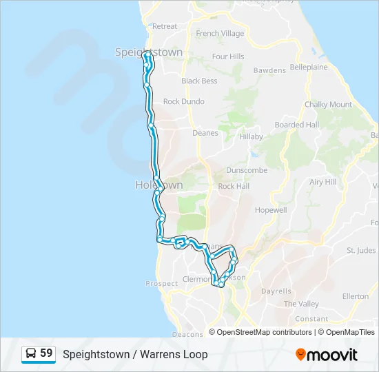 59 Bus Line Map