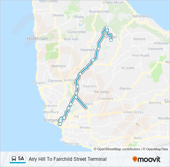 5A bus Line Map