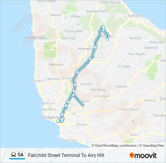 5A Bus Line Map