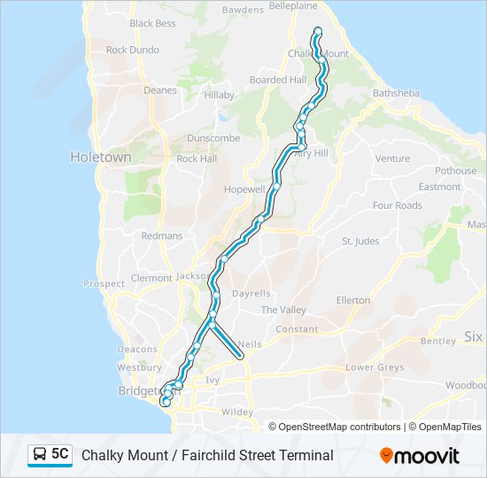 5C bus Line Map