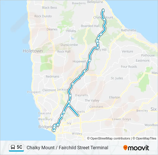 5C Bus Line Map